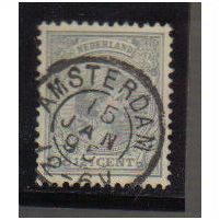 NETHERLANDS 1891 WILHELMINA 12 1/2C GREY F/U SG151B