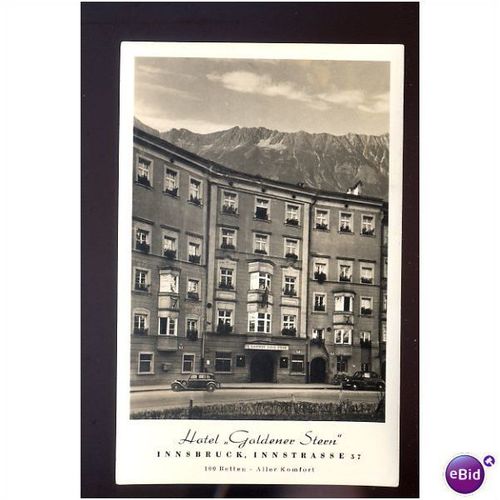 Austria INNSBRUCK Gold Stern Hotel Postcard