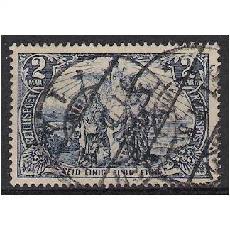 SG 63: 2 m. blue Definitive Stamp: Allegory, inscribed 'REICHSPOST.'.