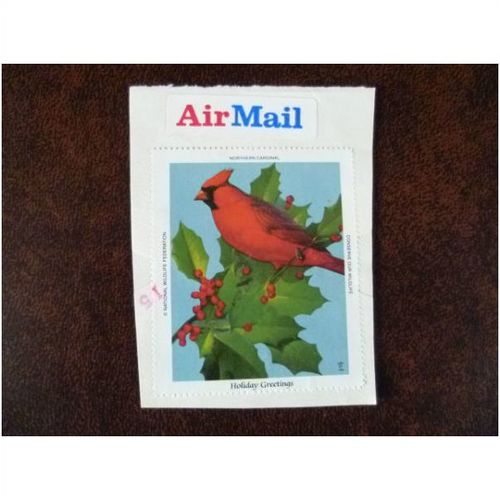 USA National Wildlife Federation Northern Cardinal bird Christmas seal stamp
