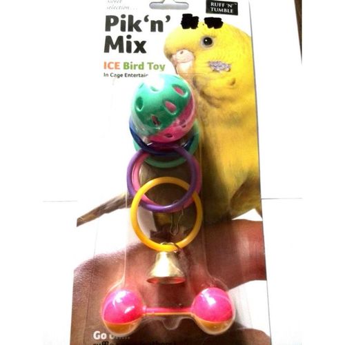 Pik 'n' Mix Ice.... Bird Toys - Ball,rings & dumbell