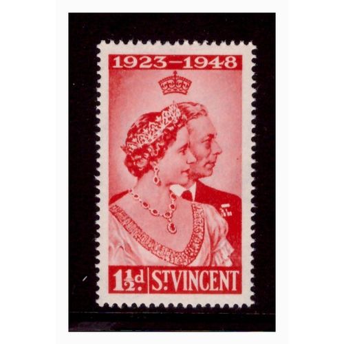 St. Vincent 1948 - 1½d Stamp - George VI Royal Silver Wedding - SG162 Mint MNH