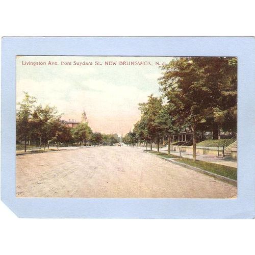New Jersey New Brunswick Livingston Ave From Suydam St Street Scene w/Hors~1471