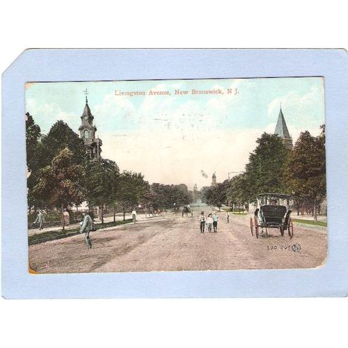 New Jersey New Brunswick Livingston Ave Horses & Wagons~1472