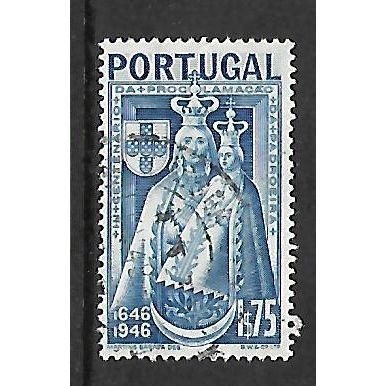 PORTUGAL 1946 ST MARY OF CASTILE 1e.75 BLUE MADONNA AND CHILD SG 1001 FINE USED