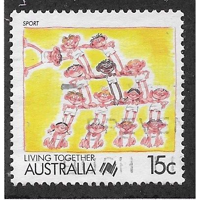AUS 1988 15c 'LIVING TOGETHER - SPORT' FINE USED (EBID67-147)