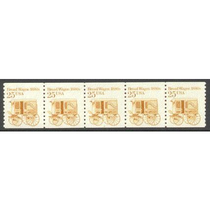2136 25c Bread Wagon Fine MNH Dry Gum PNC 2/5 R0300