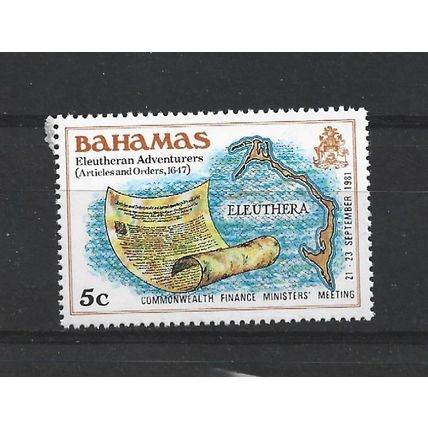 Bahamas.SG559 5c Eleutheran Adventurers (Articles&Orders,1647).UM/Mint.Sep23