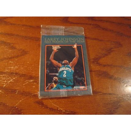 1992/93, Fleer, Sealed Pack, LARRY JOHNSON, ROY, 3-Cards