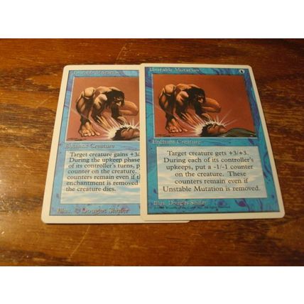 Magic the Gathering, MTG, 2-Cards, Alternate/Revised, UNSTABLE MUTATION