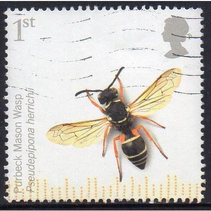 GB 2008 Action For Species - Insects - Purbeck Mason Wasp 1st Used