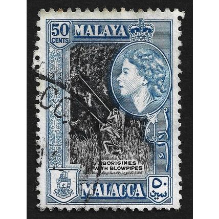 MALAYA MALACCA 1957 50c Sc#52 USED @N799