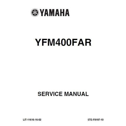 YAMAHA YFM400FAR SERVICE MANUAL 2002 ALL TERRAIN VEHICLE 481 PAGES IN ENGLISH