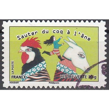 France 2013 Michel 5513 O Cote (2015) 0.60 € Sauter du coq à l'âne Cachet rond