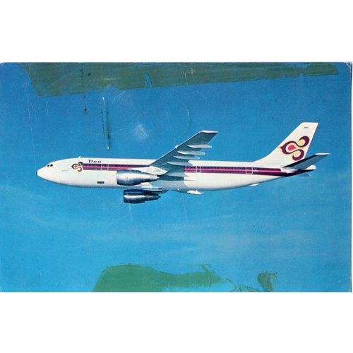 1973 Thai Airlines Postcard Thai A300 [ A 300 ] B4