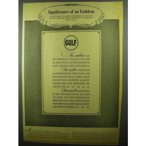1942 Gulf Oil Ad - Significance of an Emblem