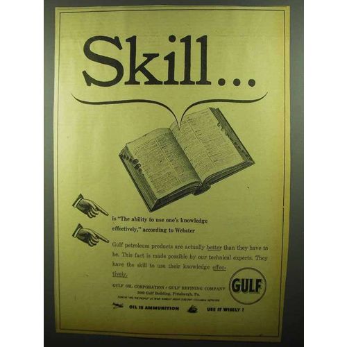 1942 Gulf Oil Ad - Skill