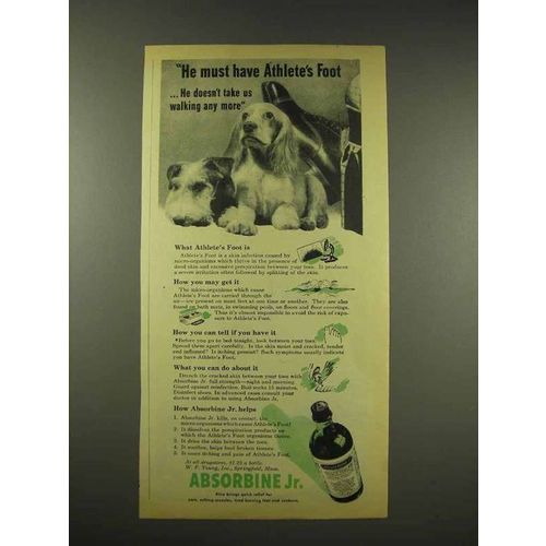 1944 Absorbine Jr. Ad - Must Have Athlete's Foot