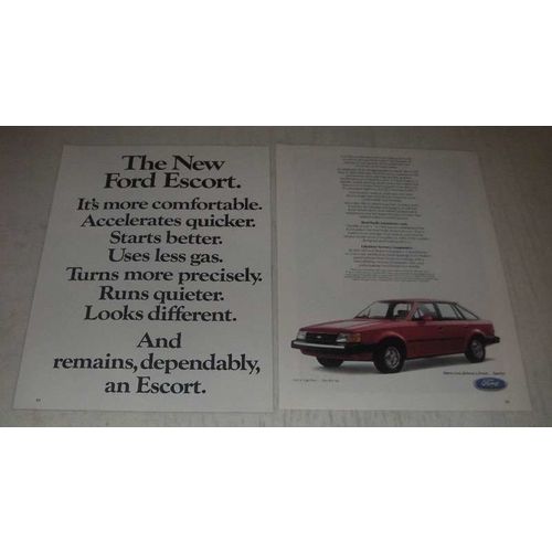 1985 Ford Escort Ad - It's more comfortable.