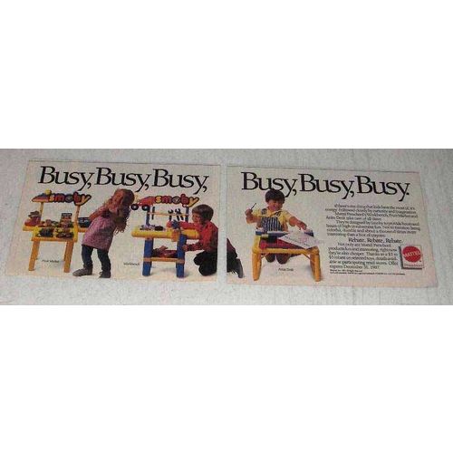 1987 Mattel Toys Ad - Fruit Market, Workbench