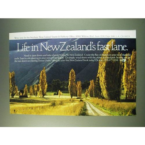 1987 New Zealand Tourism Ad - Life in New Zealand's fast lane