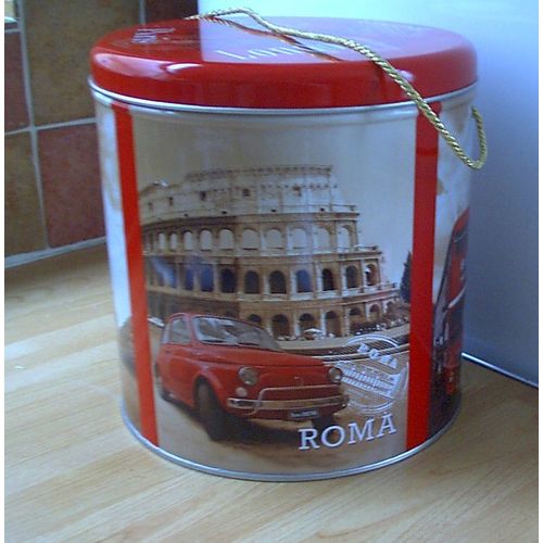 'FOUR CITIES' BISCUIT/CAKE TIN, shabby chic, retro