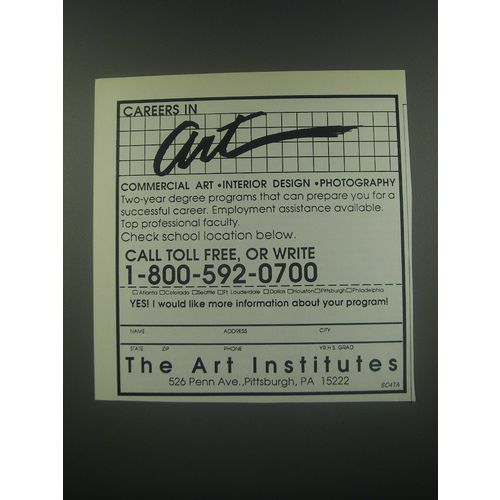 1991 The Art Institutes International Ad - Careers in Art