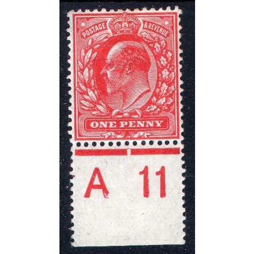 sg274 Harrisons 1d rose-carmine A11 control lightly m/mint cat £85 (R1803)