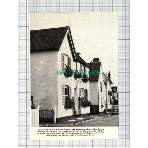 C3822) Houses At Moreton Essex RA Henderson Chelmsford - 1966 Clip