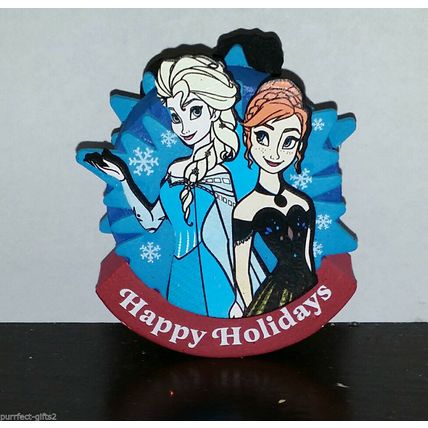 DISNEY CHRISTMAS FROZEN SNOW FLAKE ANNA & ELSA CAR TRUCK ANTENNA TOPPER~NEW~
