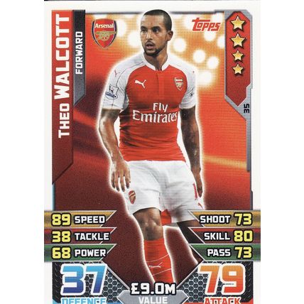 Match Attax 2015/2016 35 Theo Walcott Arsenal