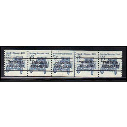 2132a 12c Stanley Steamer Fine MNH Dry Gum PNC 1/5 Line Gap X2123