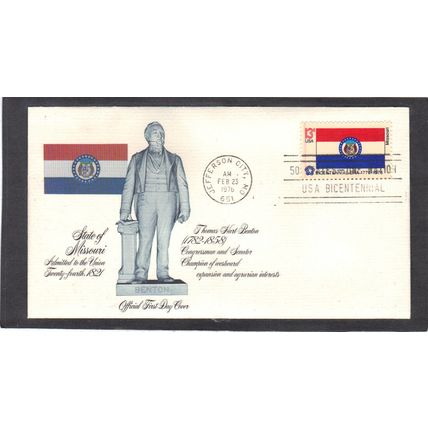FDC Fleetwood 1656 13c Missouri (Cachet-U/A) CV01186
