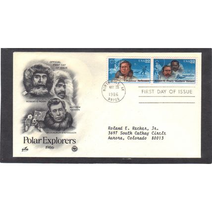 FDC Art Craft 2222-2223 22c Explorers (Cachet-Typed/A) CV41911