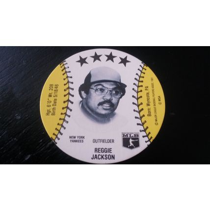 1981 MSA Disc Blank Back Reggie Jackson Excellent-Mint (6) New York Yankees