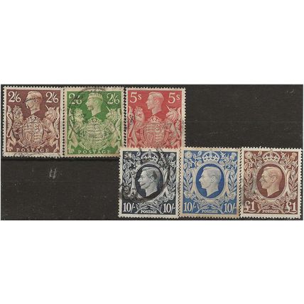 1939-49 High Value Set SG476-478b Good+/Fine Used . ..