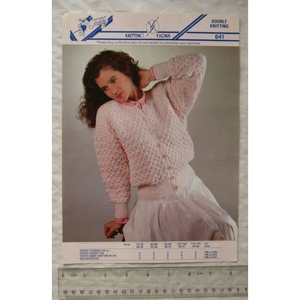 Vintage: Teddy Knitting Yarns 641 ladies cardigan, DK, 29-45 inch, 73-115 cm