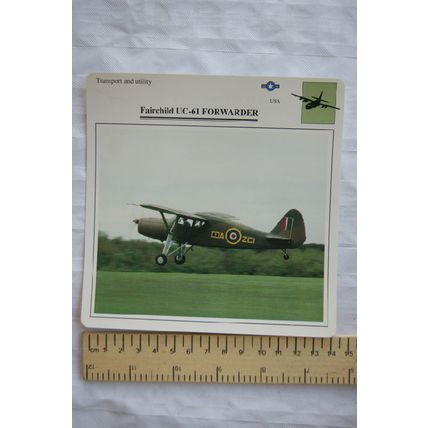 Fairchild UC-61 Forwarder - USA - Transport & Utility - Collectors Club Card