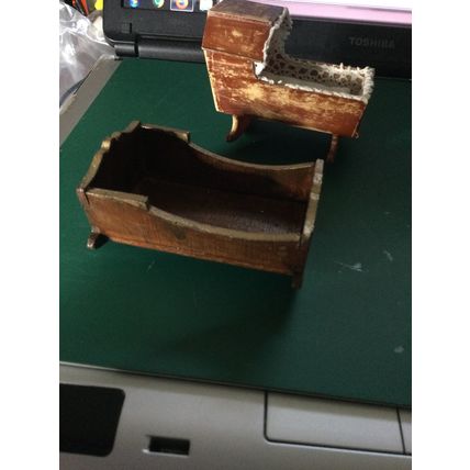 2 Rocking Cradles Preloved 1:12th Dolls House Miniature