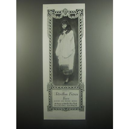 1920 Revillon Freres Furs Ad - Revillon Freres Furs