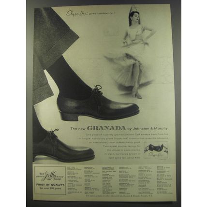 1956 Johnston & Murphy Granada Shoes Ad - The new Granada