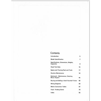 Vauxhall Victor FD Owners Maintenance Handbook 1973 900550767 PDF
