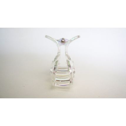 Clear transparent iridescent design hair claw clip for long fine hair