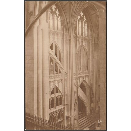 Interior, Gloucester Cathedral, c.1930 - Sydney A Pitcher RP Postcard