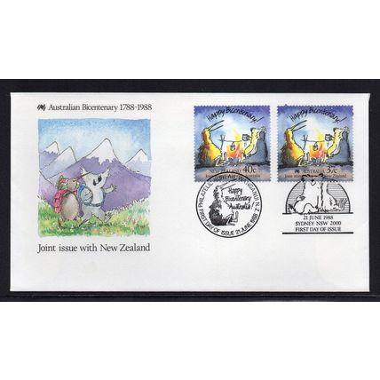 Australia - 1988 - Australian Bicentenary, Joint Issue with NZ, FDC