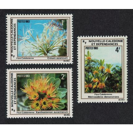 New Caledonia Flowers 3v 1983 MNH SG#694-696