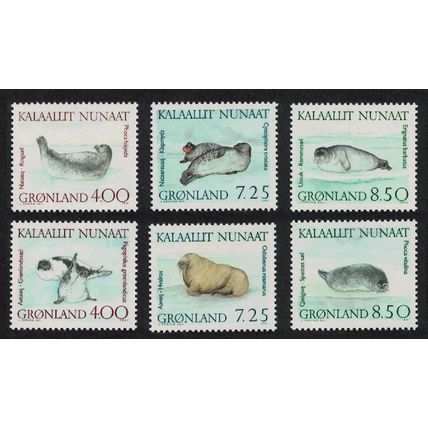 Greenland Walrus Seals Marine Mammals 6v 1991 MNH SG#228-233