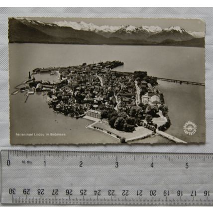 vintage postcard Ferieninsel Lindau im Bodensee