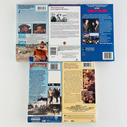 John Wayne 5 VHS Lot McLintock, Rio Bravo, Big Jake, Cowboys, Sands Of Iwo Jima