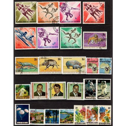 GUINEA REPUBLIC STAMP COLLECTION x 100 DIFFERENT